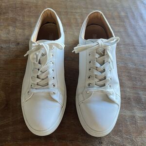 Thursday Everyday White Leather Size 10 Lace Up  Men Sneakers Preppy Minimalist